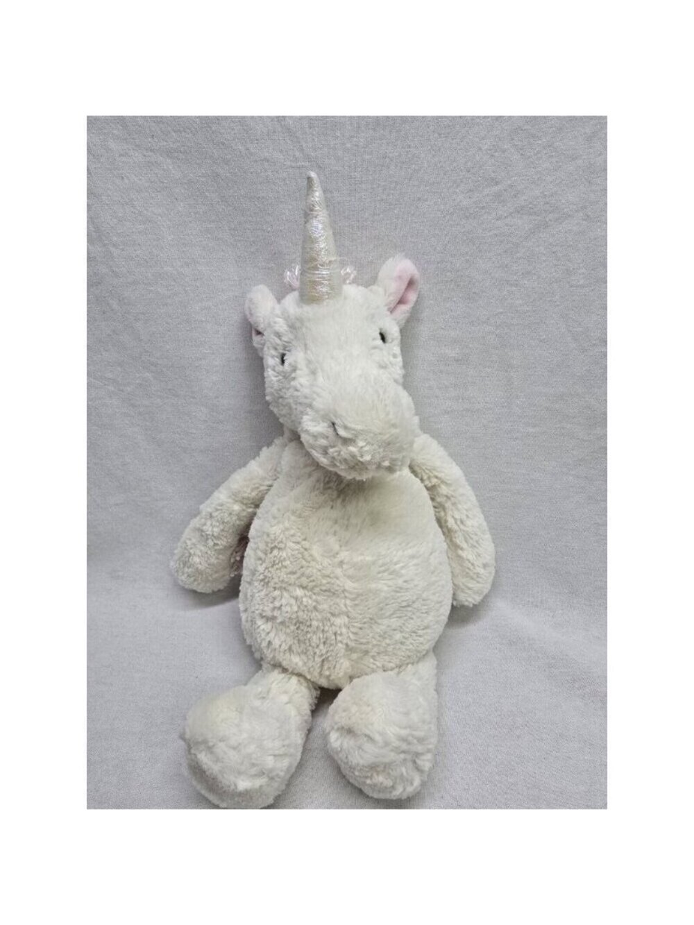 Jellycat Bashful Unicorn Cream White Pink Plush Toy Stuffed Animal